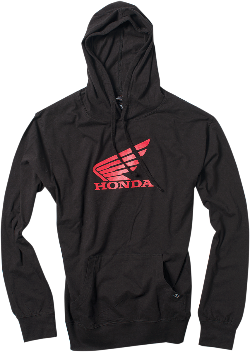 FACTORY EFFEX Honda Wing Pullover Hoodie - Black - Large 20-88314