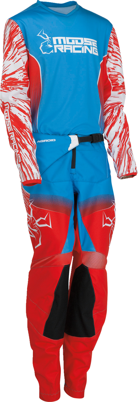 MOOSE RACING Youth Agroid Pants - Red/White/Blue - 28 2903-2272