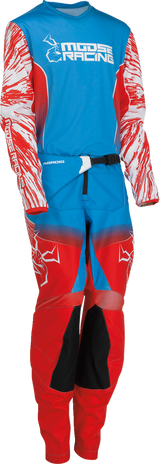 MOOSE RACING Pantalones Agroid para jóvenes - Rojo/Blanco/Azul - 28 2903-2272 