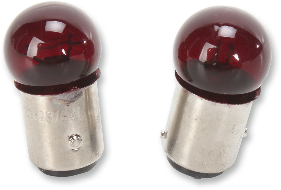 DRAG SPECIALTIES Globe Bulb - Red ACT SOLD AS PAIR AT-2144GR