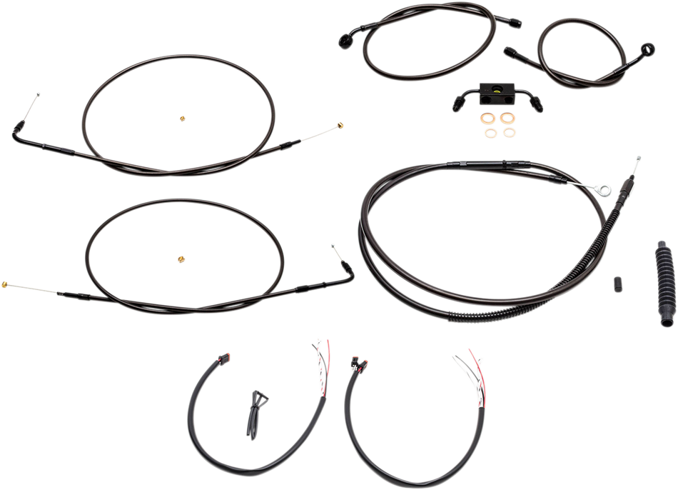 LA CHOPPERS Kit de cables - Manillar Ape Hanger de 18" - 20" - Medianoche LA-8231KT2-19M 