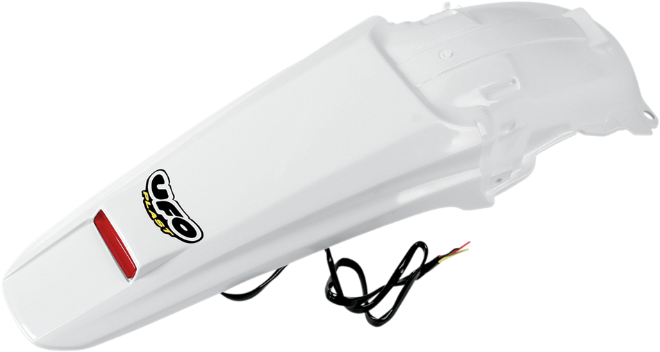 UFO Enduro Rear Fender with LED - White - HO04603-041
