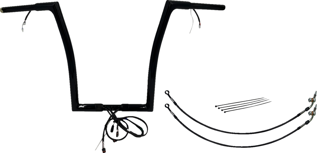 FAT BAGGERS INC. Handlebar Kit - Flat Top - 16" - Black 701916-B