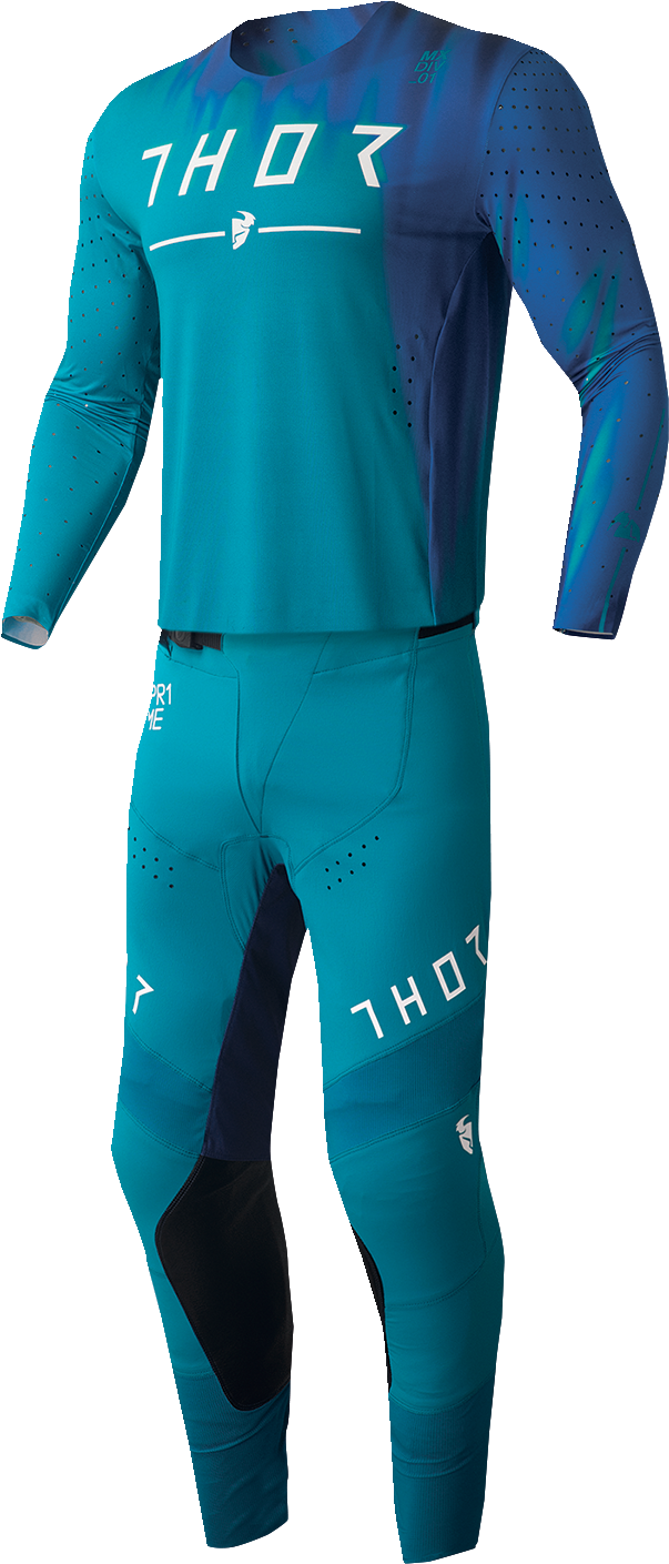 THOR Prime Freeze Jersey - Aqua/Navy - Small 2910-7456