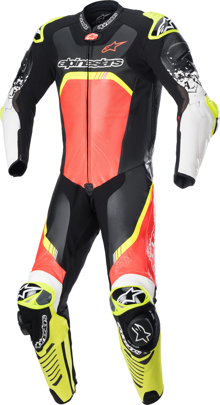 ALPINESTARS GP Tech Suit v4 - Black/Red Fluorescent/Yellow Fluorescent - US 40 / EU 50 3156822-1355-50