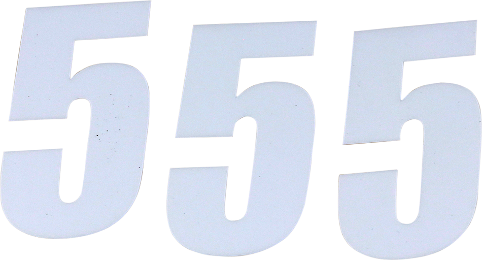 D'COR VISUALS SX Número de placa - #5 - Blanco - 4" 45-14-5 