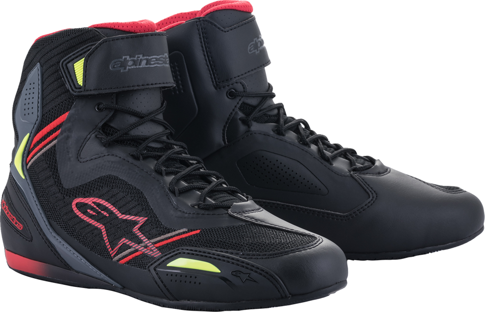 Zapatos ALPINESTARS Faster-3 Rideknit - Negro/Rojo/Amarillo - US 8.5 25103191369 