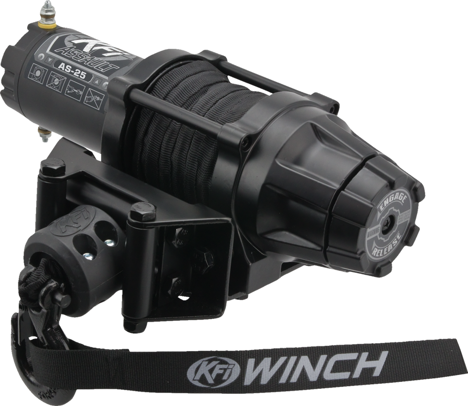 KFI PRODUCTS Assault Winch - 2500 Lb - Synthetic Cable AS-25
