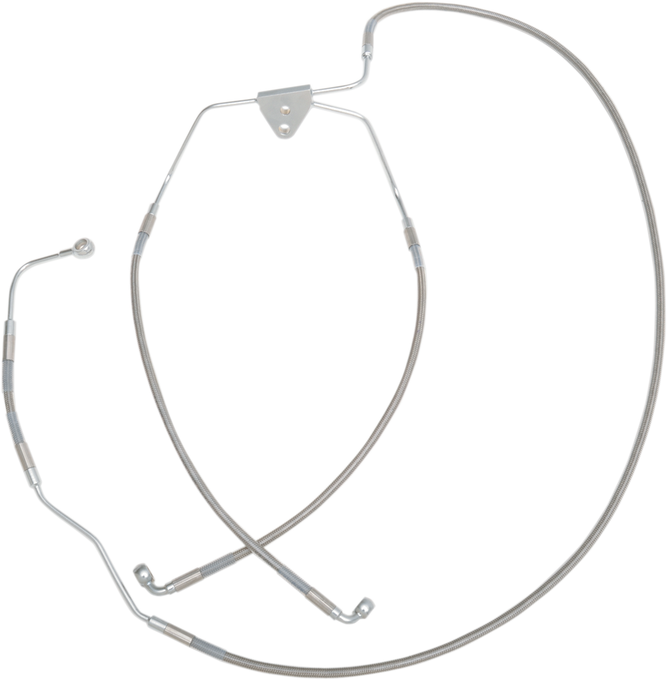 DRAG SPECIALTIES Brake Line - Front (Lower/Mid) - Stainless Steel ACT LOWER/MID LINES 691183