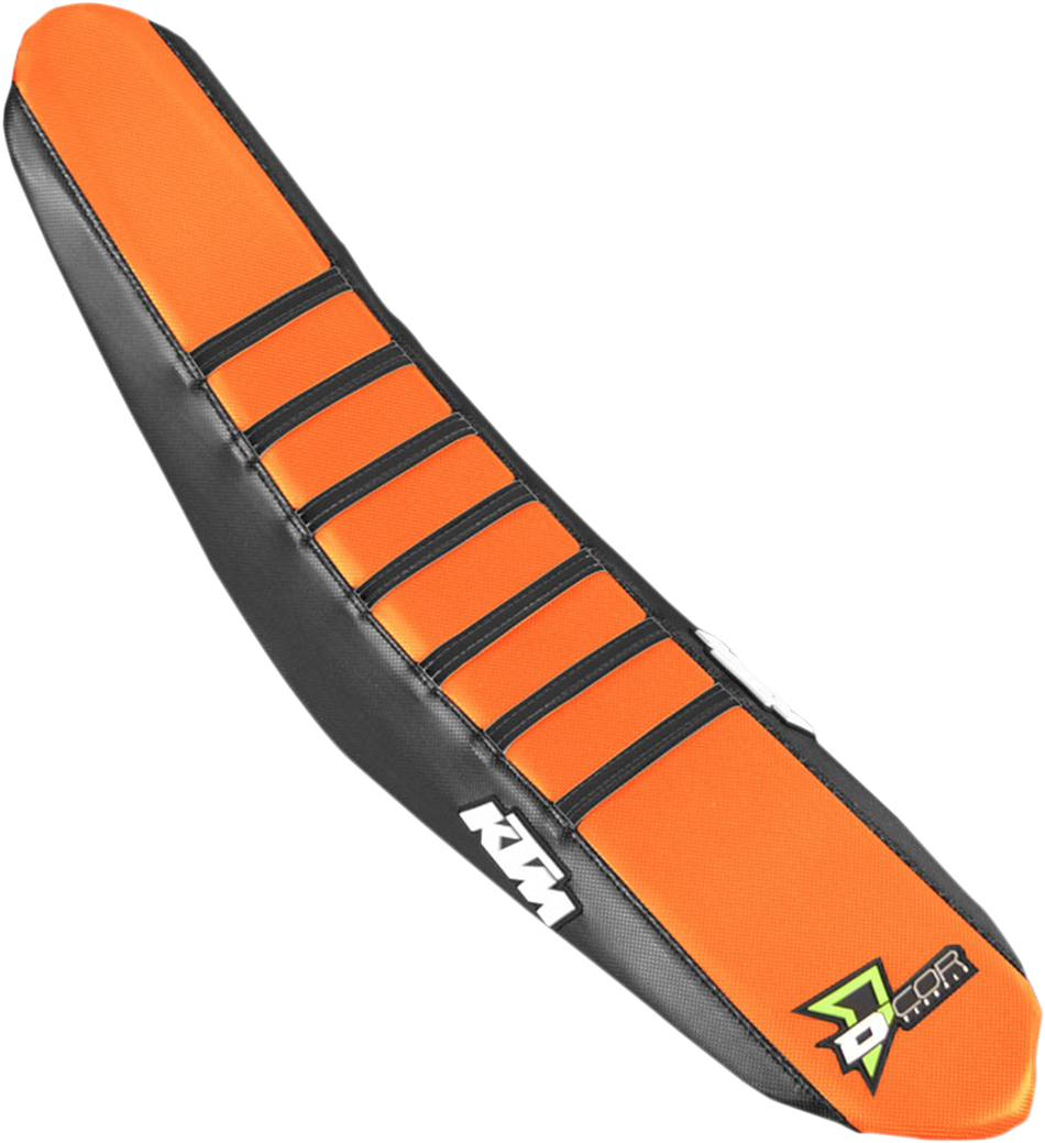 D'COR VISUALS Seat Cover - Black/Orange - SX '18-'22 30-30-302