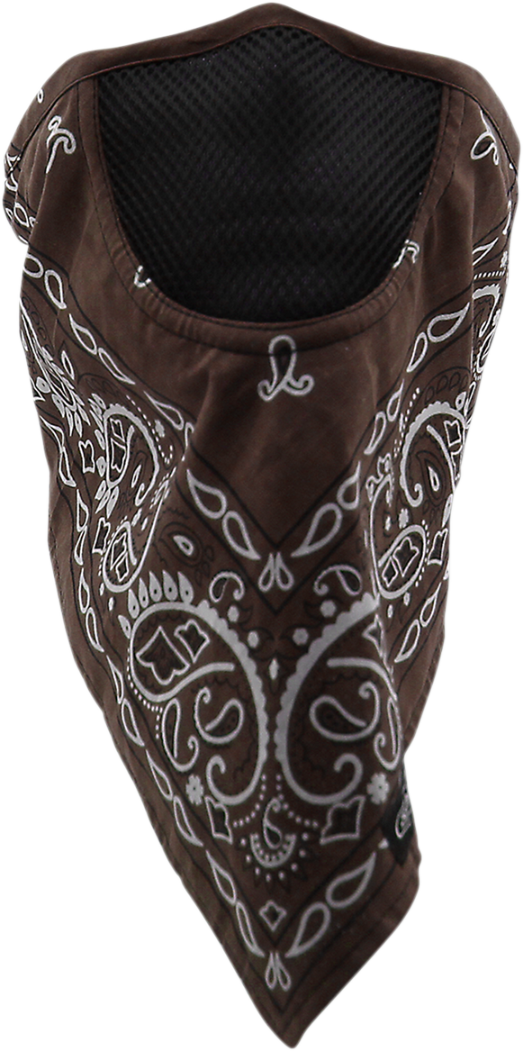 SCHAMPA & DIRT SKINS Facefit Facemask - Brown Paisley FMV-196