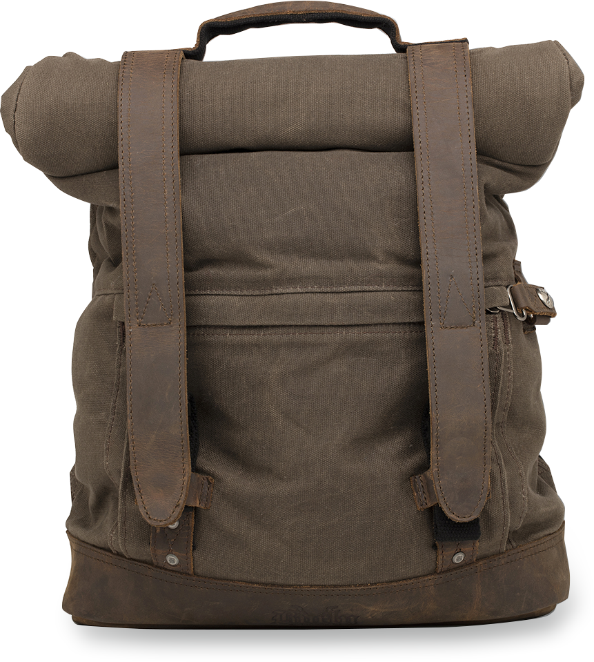 BURLY BRAND Roll Top Backpack - Dark Oak B15-1020D