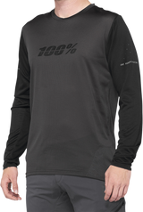 100% Ridecamp Jersey - Long-Sleeve - Black/Charcoal - Small 40028-00000