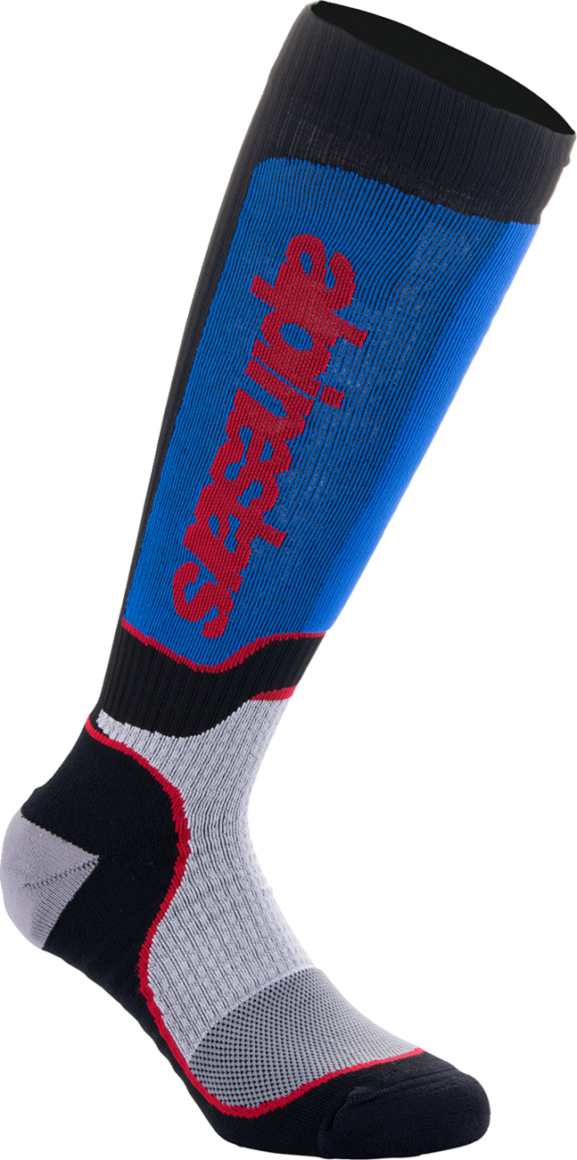 ALPINESTARS MX Plus Socks - Black/Red/White/Blue - Large 4702324-1226-L