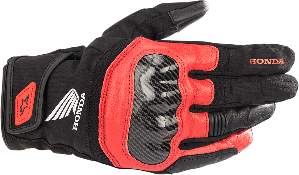 ALPINESTARS Honda SMX Z Drystar® Gloves - Black/Bright Red - Small 3527321-1303-S