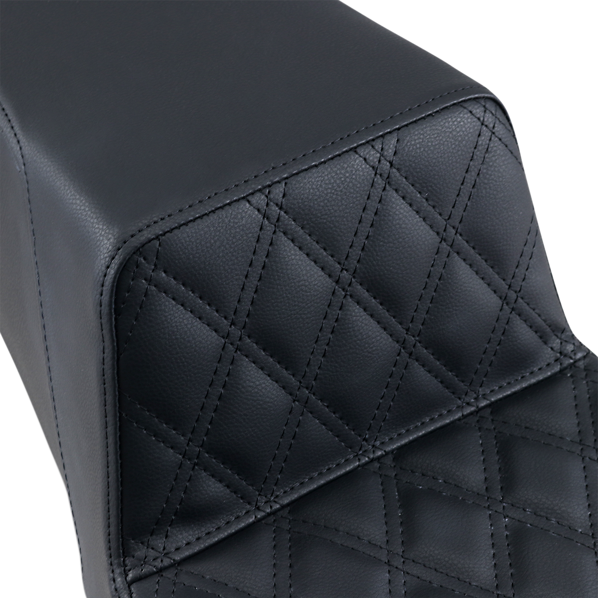 SADDLEMEN Step-Up Seat - Front Lattice Stitch - Black 897-06-172