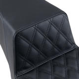 SADDLEMEN Step-Up Seat - Front Lattice Stitch - Black 897-06-172