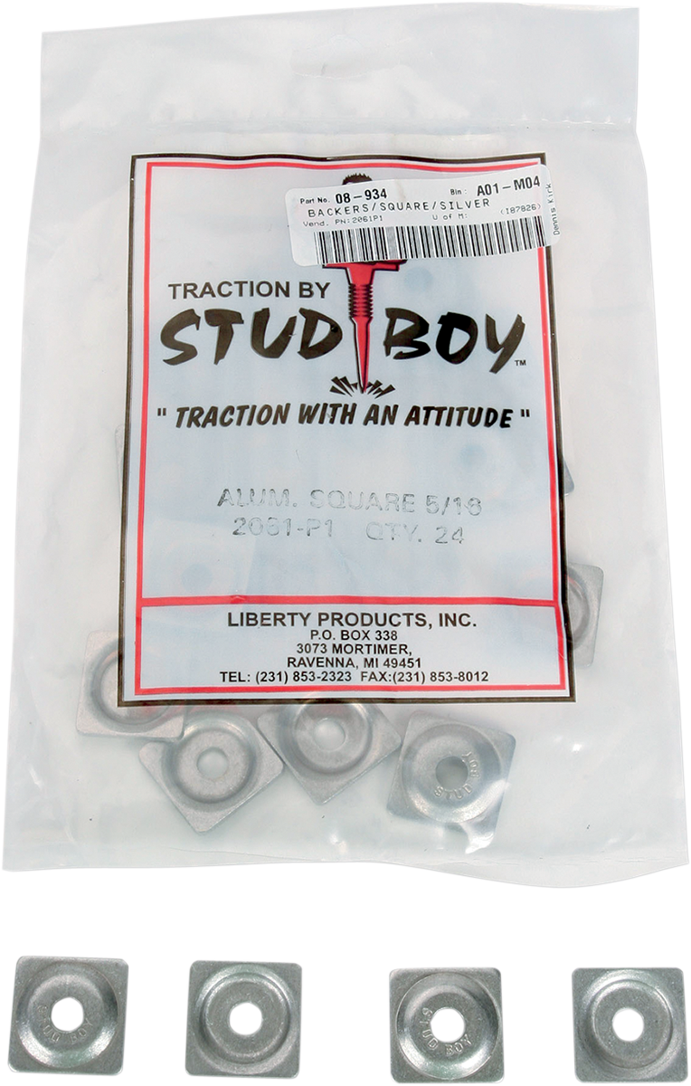 STUD BOY Backer Plates - Aluminum - 5/16" - 24 Pack 2061-P1