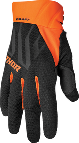 THOR Draft Gloves - Black/Orange - Small 3330-6807