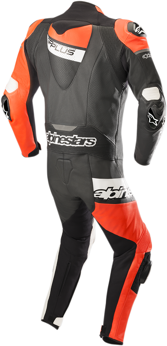 ALPINESTARS GP Plus Venom 1-Piece Leather Suit - Black/Red Fluorescent/White - US 48 / EU 58 3150818-1321-58