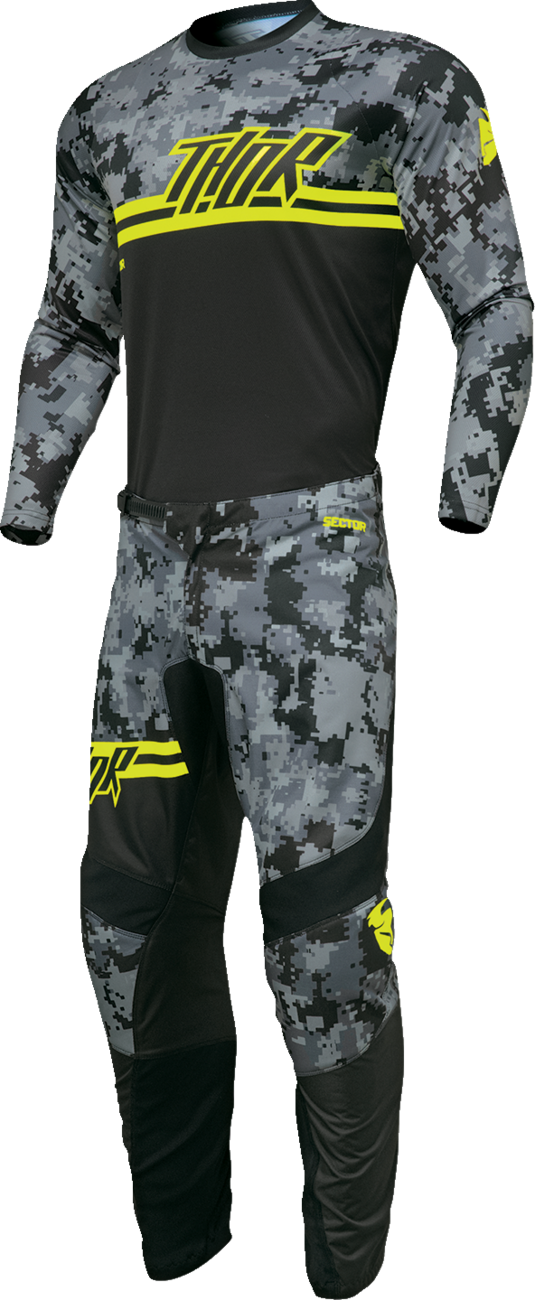 THOR Sector DIGI Jersey - Black/Camo - Large 2910-7568