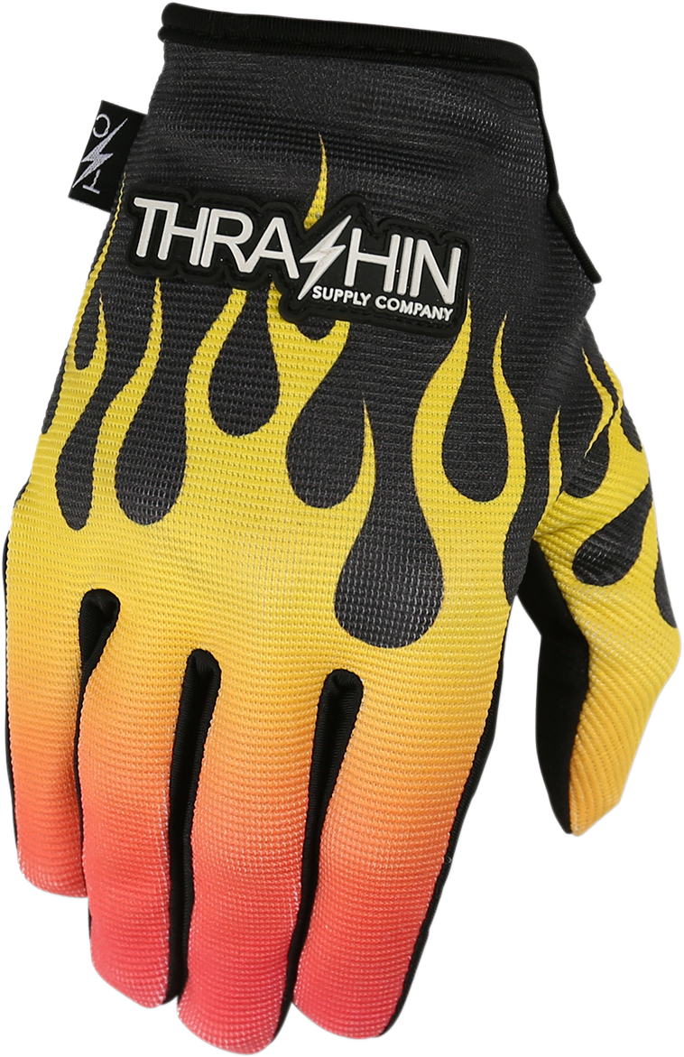 THRASHIN SUPPLY CO. Stealth Gloves - Flame - Medium SV1-07-09