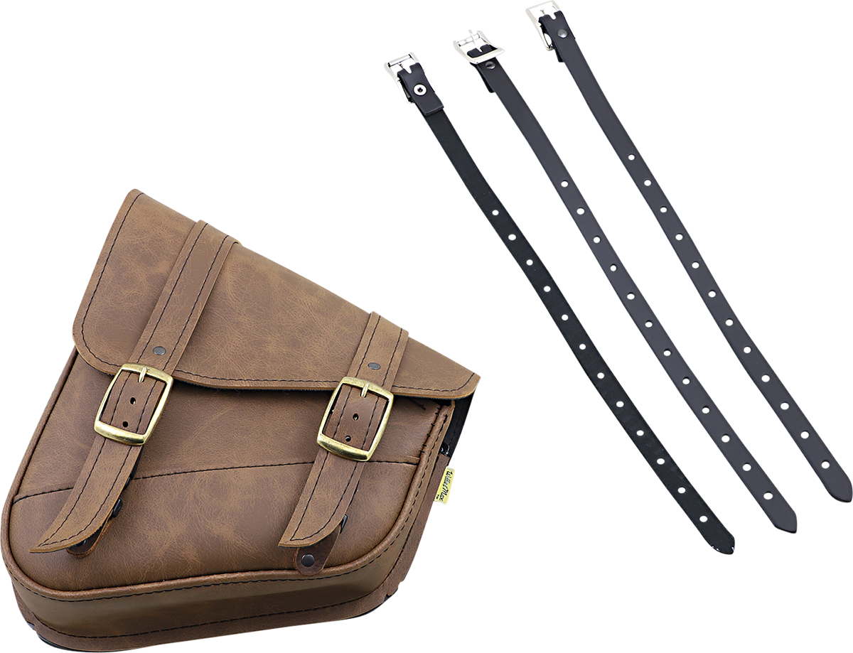 WILLIE & MAX LUGGAGE Softail Swing Arm Bag - Brown 59777-08