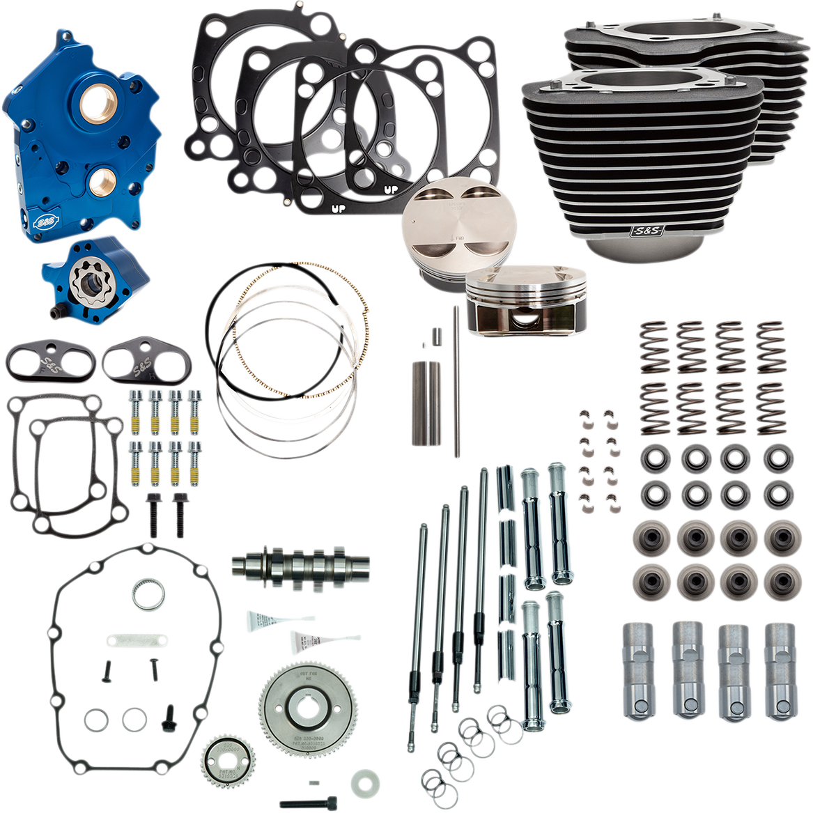 S&S CYCLE Power Pack - GearDrive with Highlighted Fins - Water Cooled - M8 NOT RECOMMENDED F/TRIKES 310-1102A