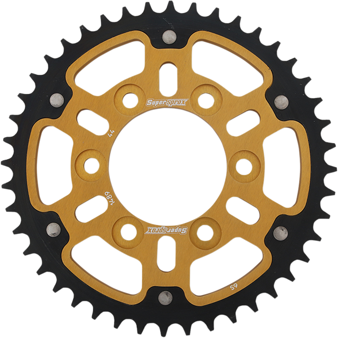 SUPERSPROX Stealth Rear Sprocket - 44 Tooth - Gold - Kawasaki RST-1489-44-GLD