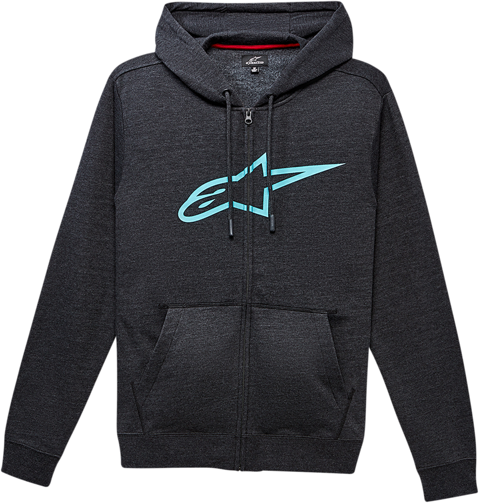 ALPINESTARS Ageless 2 Zip Hoodie - Charcoal/Turquoise - Large 1038530521976L
