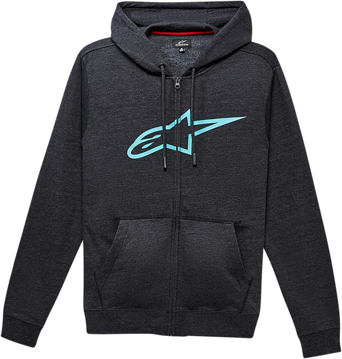 ALPINESTARS Ageless 2 Kapuzenpullover mit Reißverschluss, Anthrazit/Türkis, Größe L, 1038530521976L