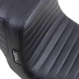 LE PERA Tailwhip Seat - Pleated - Black - FXD '99-'03 LN-581PT