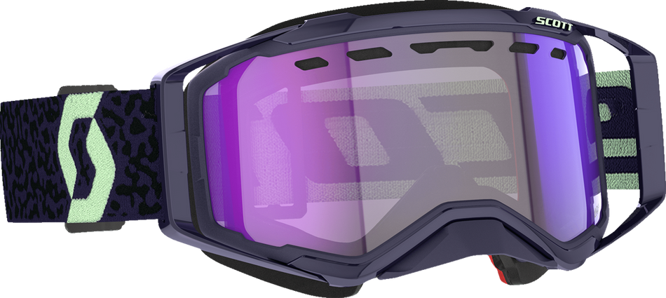 SCOTT Prospect Snow Cross Goggle - Dark Purple/Mint - Light Sensitive Blue Chrome 278603-7696307