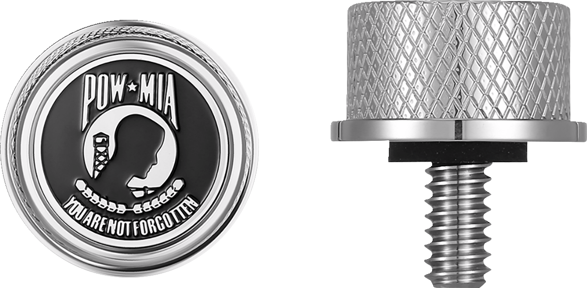 FIGURATI DESIGNS Seat Mounting Knob - Stainless Steel - POW MIA FD50-SEAT KN-SS