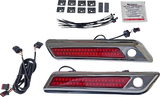 CUSTOM DYNAMICS Latch Light - Saddlebag - Dual Color - Red - Chrome CD-SBL-DC-RC