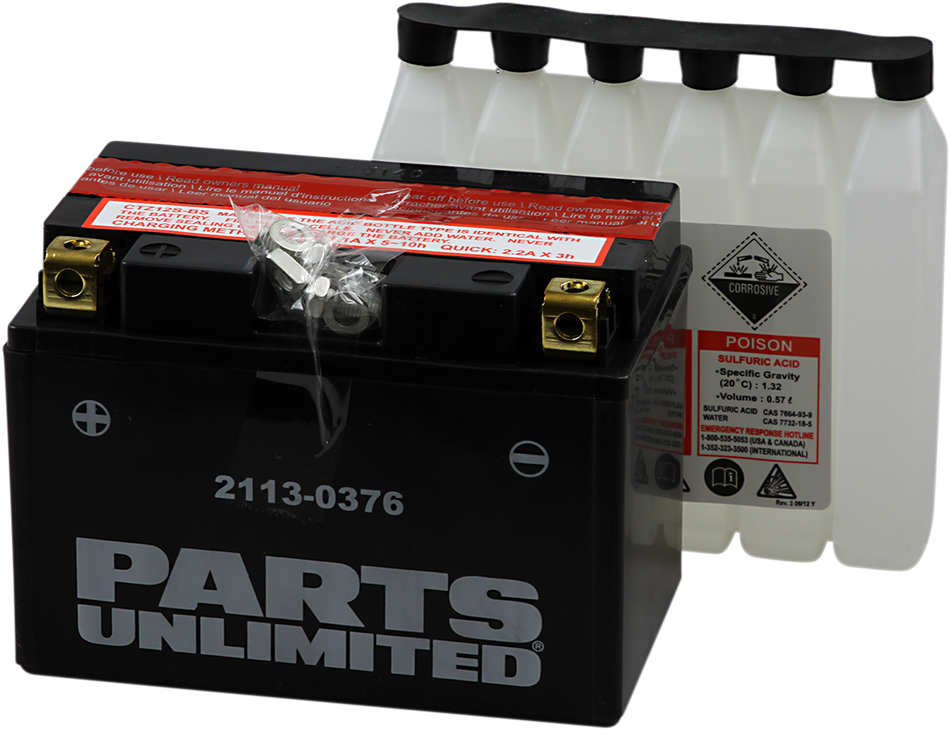 Parts Unlimited Agm Battery - Ytz12s-Bs Ctz12s-Bs