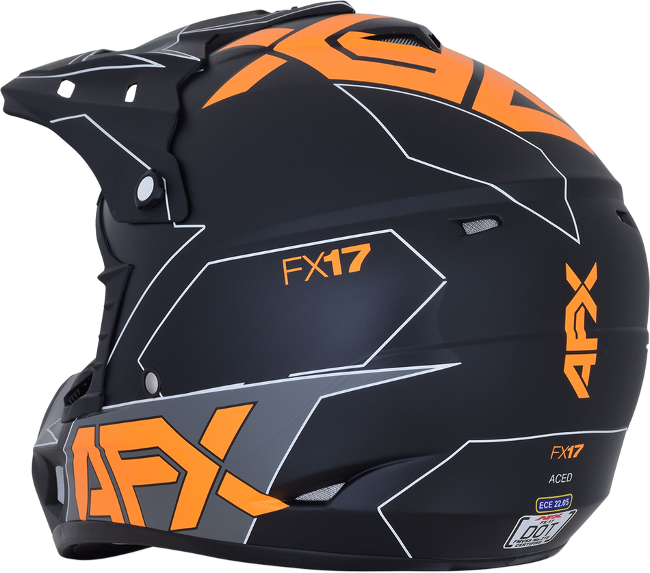 Casco AFX FX-17 - Aced - Negro mate/Naranja - XL 0110-6507 