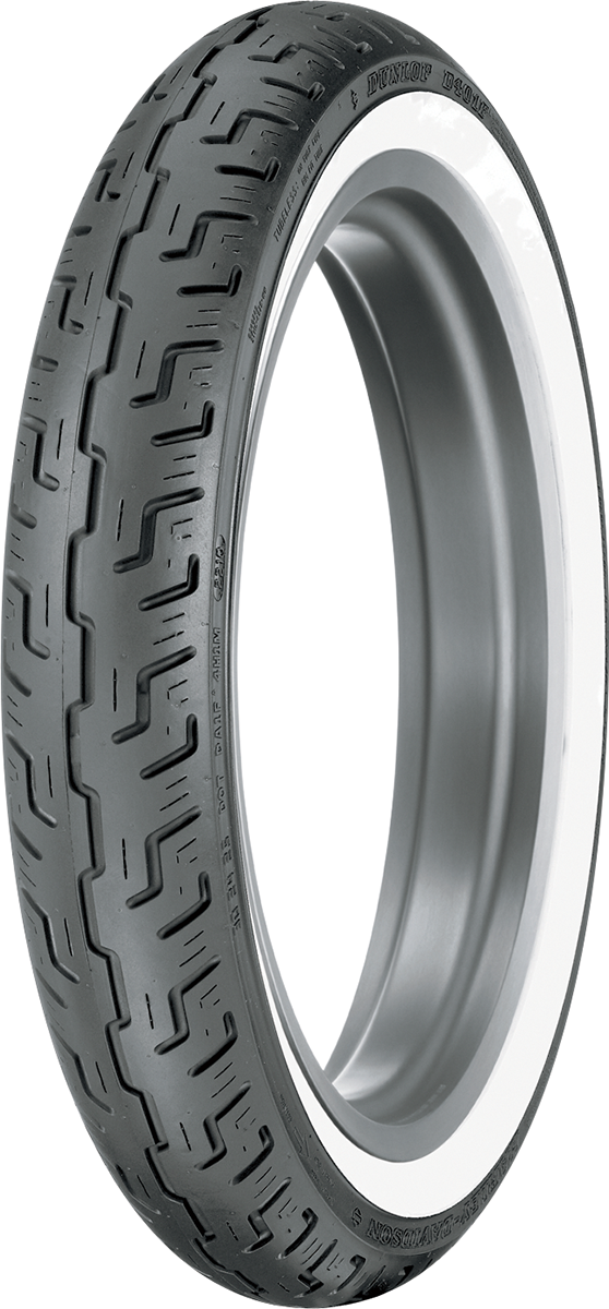 DUNLOP Tire - Harley-Davidson® D401™ - Front - 100/90-19 - Wide Whitewall - 57H 45064215