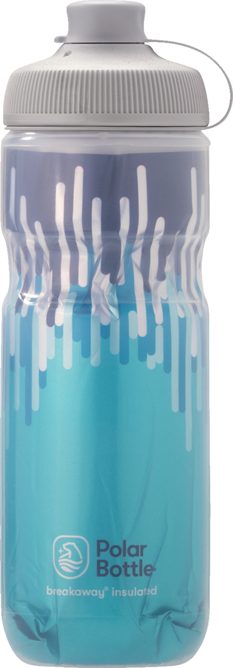 POLAR BOTTLE Breakaway Muck Insulated Bottle - Zipper - Slate Blue/Turquoise - 20 oz. INB20OZ08MG