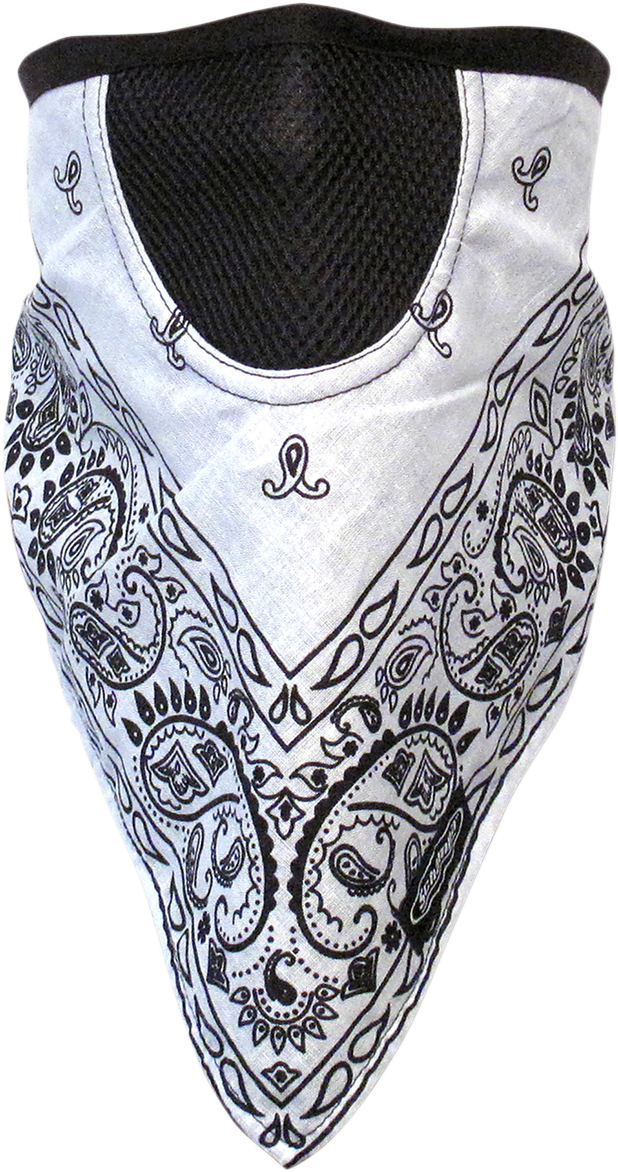 SCHAMPA & DIRT SKINS Facefit Facemask - White Paisley FMV-208