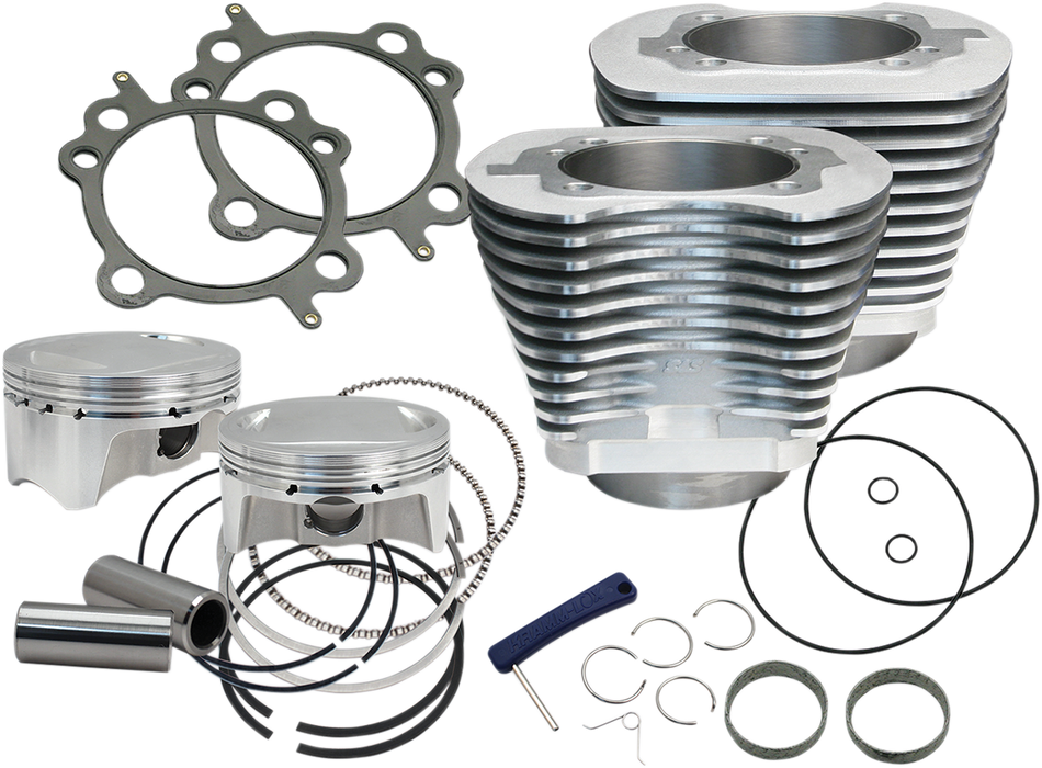 S&S CYCLE Cylinder Kit - 110" - Silver NOT RECOMMENDED F/TRIKES 910-0650