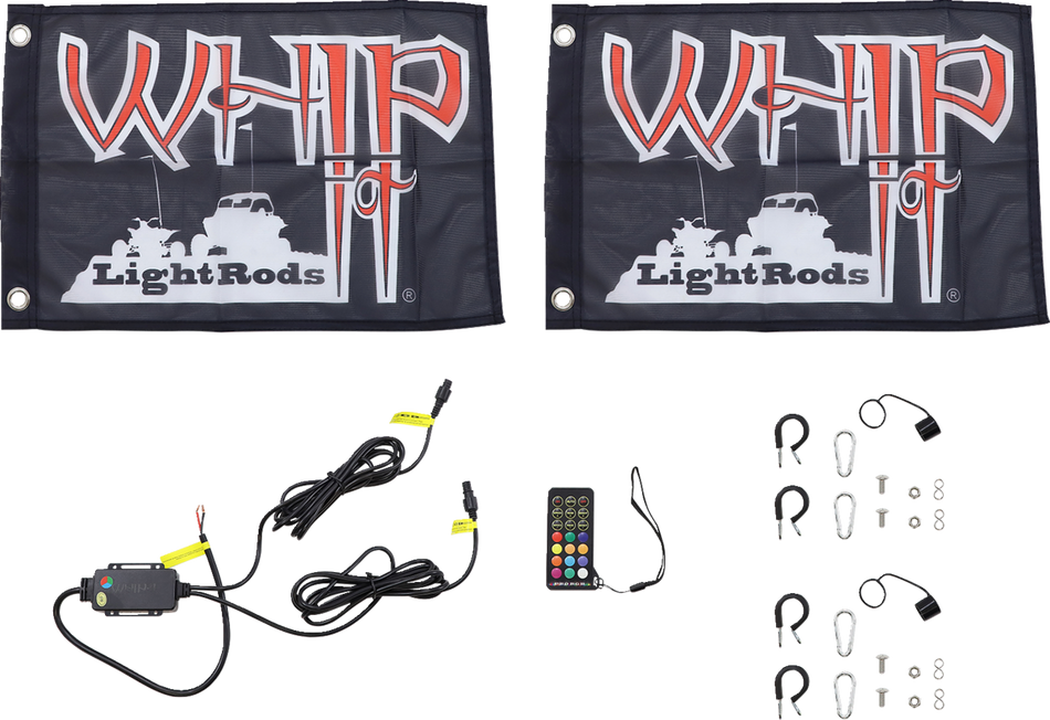 WHIPITLIGHTRODS 5' Light Rod Whip - Pair - Black SB-RGBR-152
