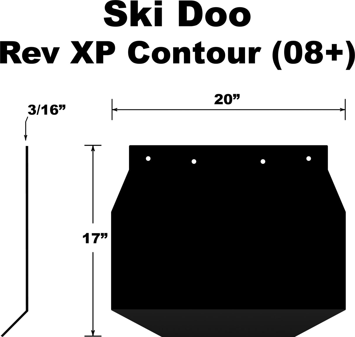 PDPSnowflap  Ski Doo Rev Xp 2008+SF-XP08PB