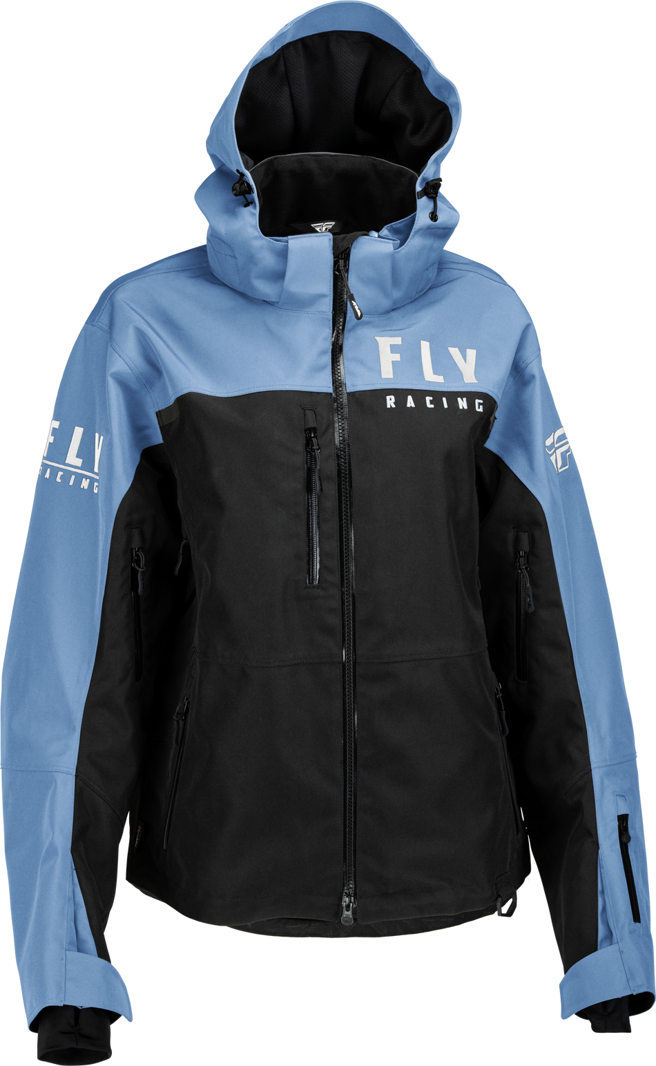 FLY RACING Women's Carbon Jacket Black/Blue Lg 470-4501L