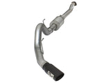 aFe Atlas Exhausts 4in Cat-Back Aluminized Steel Exhaust Sys 2015 Ford F-150 V6 3.5L (tt) Black Tip 49-03069-B