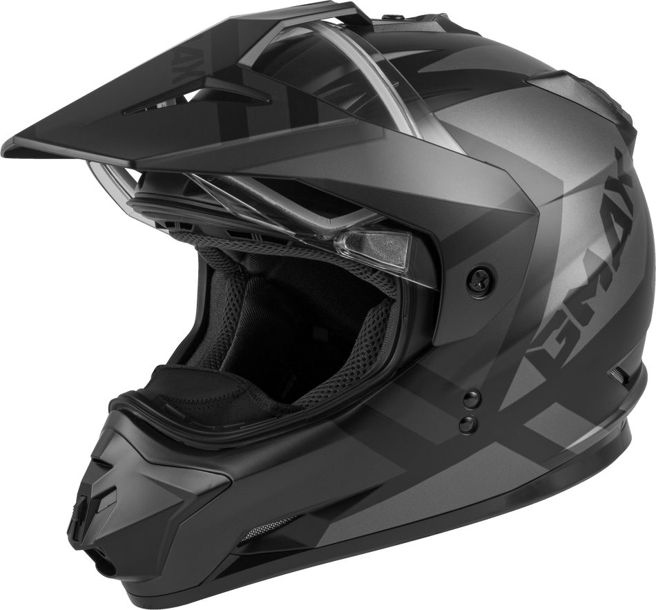 GMAX Gm-11s Dual-Sport Trapper Snow Helmet Matte Black/Grey 2x G2113508