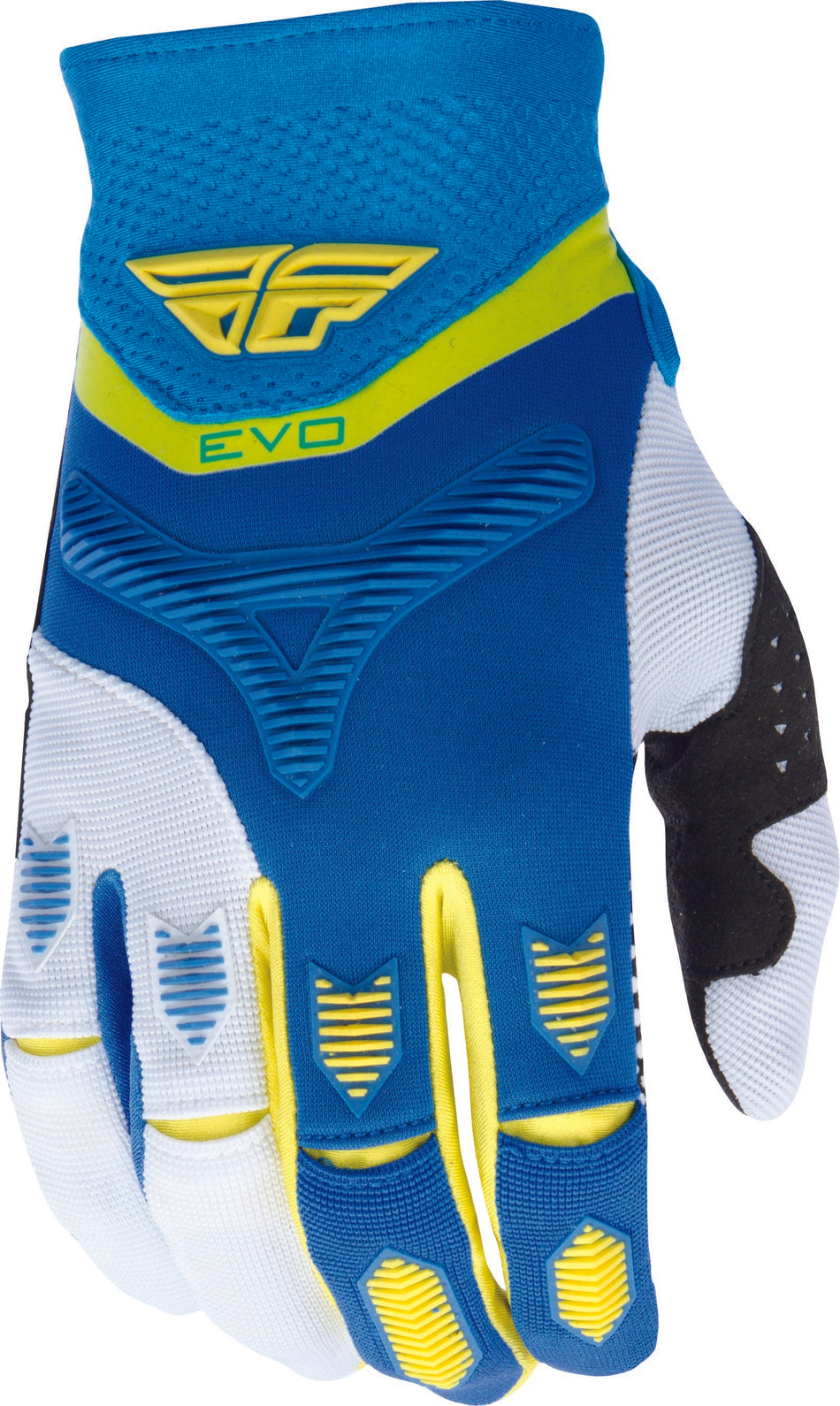FLY RACING Evo Glove Blue/Yellow/White Yl 370-11106