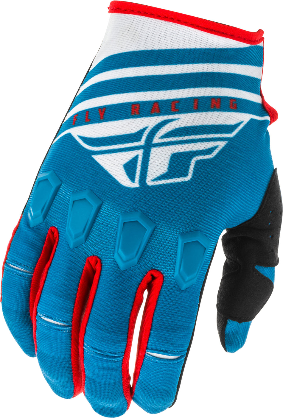 FLY RACING Kinetic K220 Gloves Blue/White/Red Sz 04 373-51104