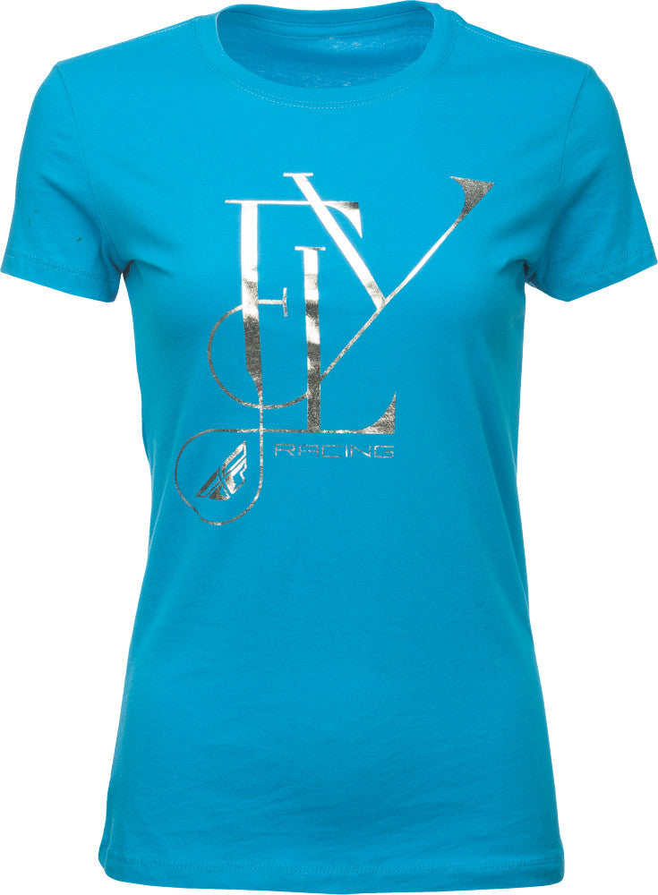 FLY RACING Fancy Fashion Fit Ladies Tee Turquoise L 356-0321L