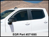 EGR 2019 Chevy 1500 Crew Cab In-Channel Window Visors - Matte 571695